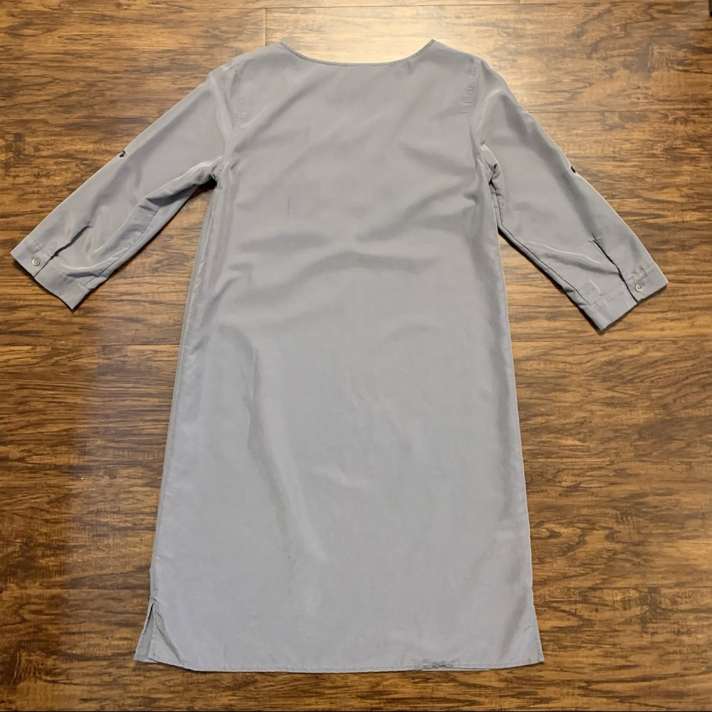 J. Jill Button Ruffle Front Shirt Dress - Picture 2 of 5